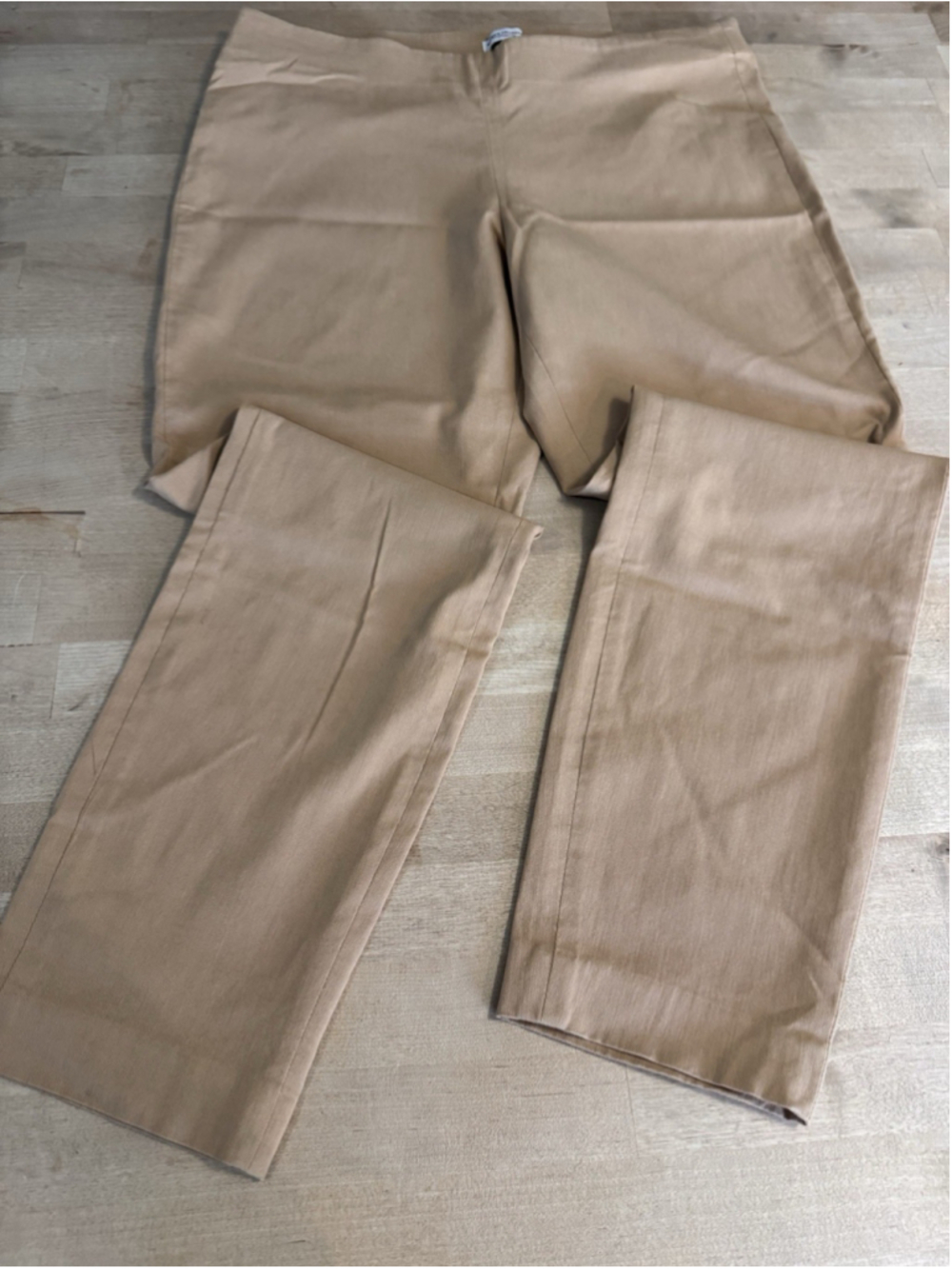 TCM Tchibo Tan Khaki Womens Stretch Straight Leg Pant Size 44 US 12/14 Pull On